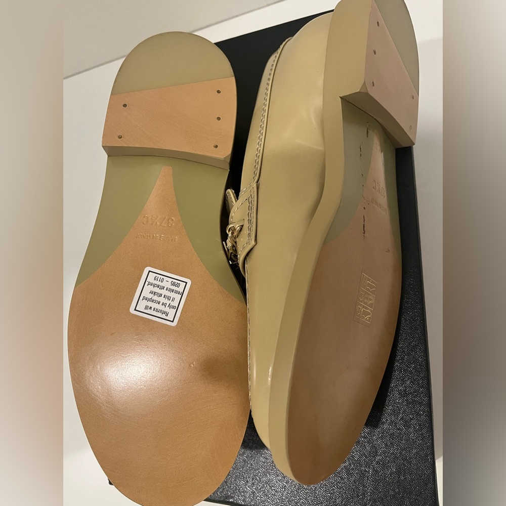 Chanel Light sage green Logo patent Loafers - Picture 9 of 10